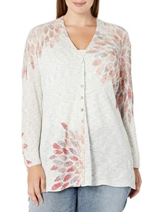 NIC+ZOE Morning Burst Cardigan Damen, Orange