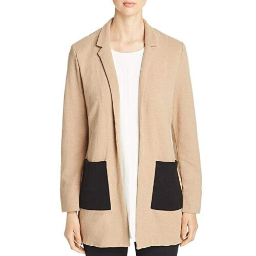 NIC+ZOE Pocket Strickjacke Damen, Beige