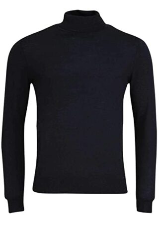 Olymp 0151/12 Rollkragen Pullover Herren, Schwarz