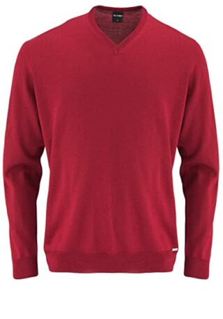 Olymp V-Ausschnitt Pullover Herren, Rot