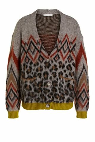 Oui Strickjacke Damen, Beige
