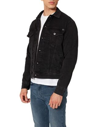 Pepe Jeans Pinner Jeansjacke Herren, Schwarz