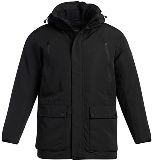Perry Ellis Parka Herren, Schwarz