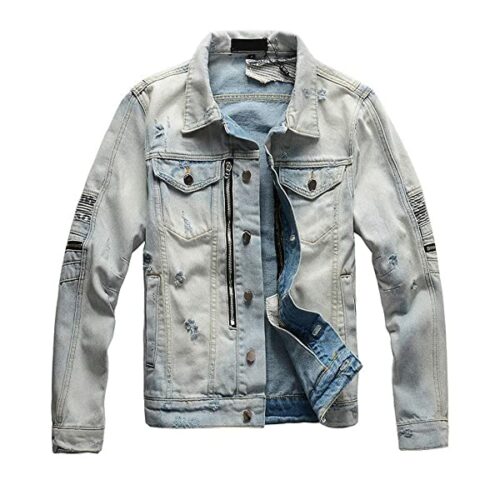 Pokem&Hent Jeansjacke Herren, Blau