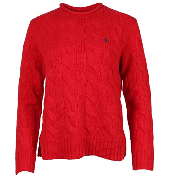 Ralph Lauren Kaschmir Pullover Damen, Rot Ralph Lauren Kaschmir Pullover Damen, Rot