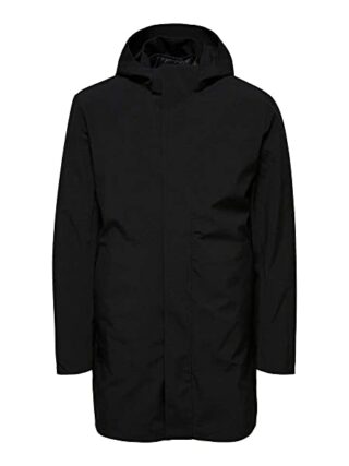 SELECTED HOMME Parka Herren, Schwarz