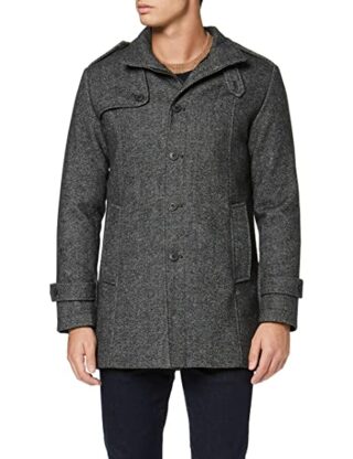SELECTED HOMME Slhcovent Wollmantel Herren, Grau