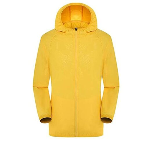 SLATIOM Regenmantel Herren, Gelb