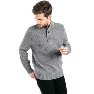 Saint James Barnouic Strickpullover Herren, Grau