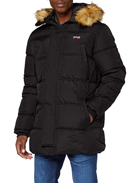 Schott Airfur Parka Herren, Schwarz Schott Airfur Parka Herren, Schwarz