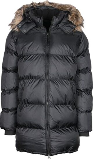 Schott NYC Parka Parka Herren, Schwarz