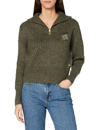 Scotch & Soda Rollkragen Strickpullover Damen, Grün