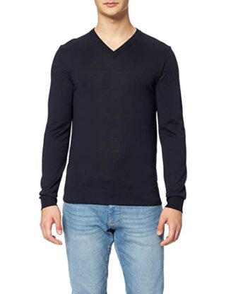 Strellson Marek V-Ausschnitt Pullover Herren, Blau