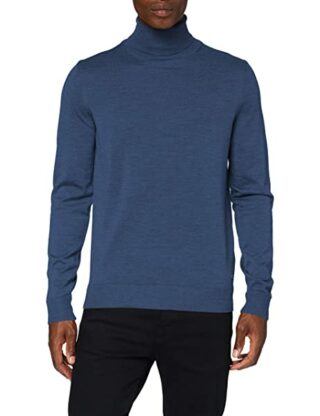 Strellson Martin Rollkragen Strickpullover Herren, Blau