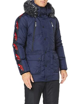 Superdry Canadian Mountain Range Down Parka Herren, Blau