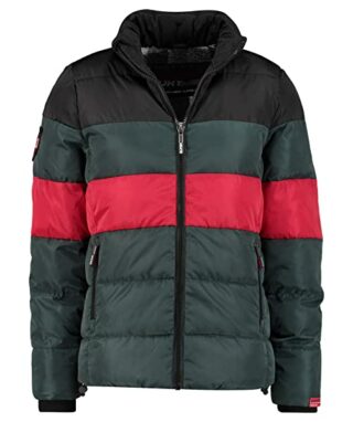 Superdry Colour Stripe Sports Steppjacke Herren, Grün