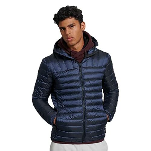 Superdry Core Down Daunenjacke Herren, Blau