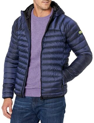 Superdry Core Down Hooded Daunenjacke Herren, Blau