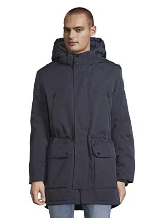 TOM TAILOR Denim Wollmantel Herren, Blau