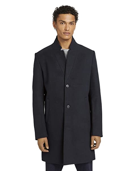 TOM TAILOR Denim Wollmantel Herren, Blau TOM TAILOR Denim Wollmantel Herren, Blau