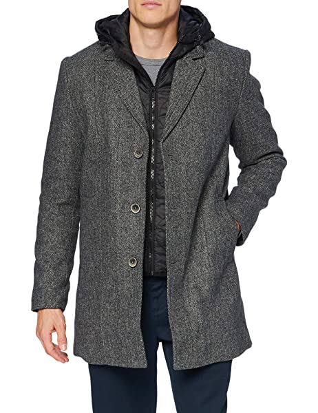 TOM TAILOR Denim Wollmantel Herren, Grau TOM TAILOR Denim Wollmantel Herren, Grau