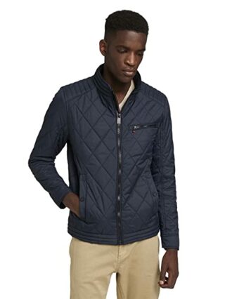 TOM TAILOR Outdoor 10668 Wollmantel Herren, Blau