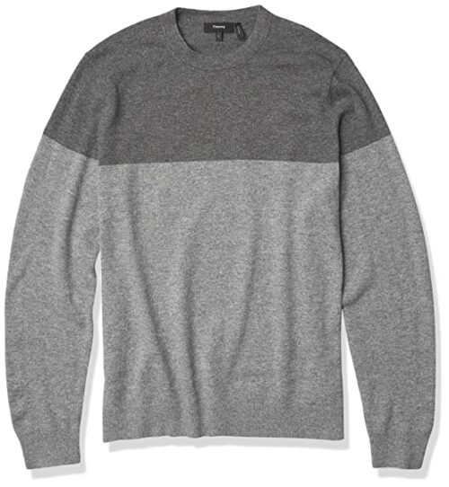 Theory Hilles Crew Cb Kaschmir Pullover Herren, Grau