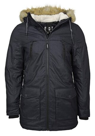 Tom Tailor 1004323 Parka Herren, Schwarz
