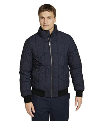 TOM TAILOR Outdoor Wollmantel Herren, Blau