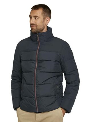 TOM TAILOR Outdoor Wollmantel Herren, Blau