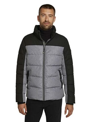 TOM TAILOR Outdoor Wollmantel Herren, Grau