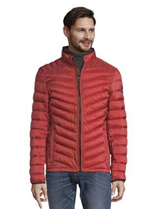 TOM TAILOR Lightweight Wollmantel Herren, Rot