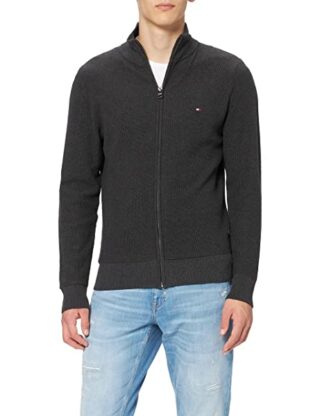Tommy Hilfiger Basic Strickjacke Herren, Grau