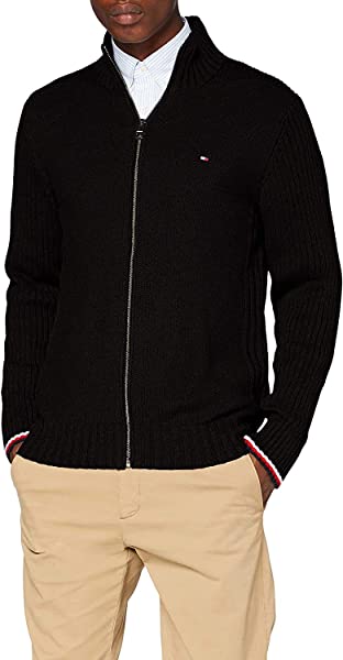 Tommy Hilfiger Bold Strickjacke Herren, Schwarz