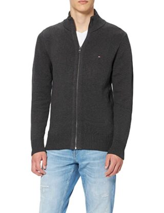 Tommy Hilfiger Chunky Strickjacke Herren, Grau