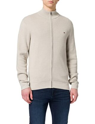 Tommy Hilfiger Fine Zig Zag Strickjacke Herren, Beige