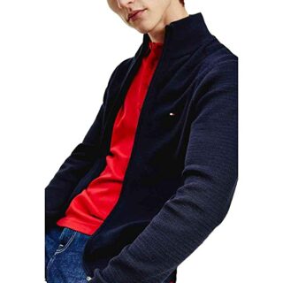 Tommy Hilfiger Fine Zig Zag Strickjacke Herren, Blau