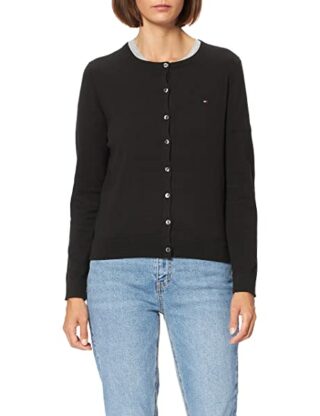 Tommy Hilfiger Heritage Button-up Cardigan Damen, Schwarz