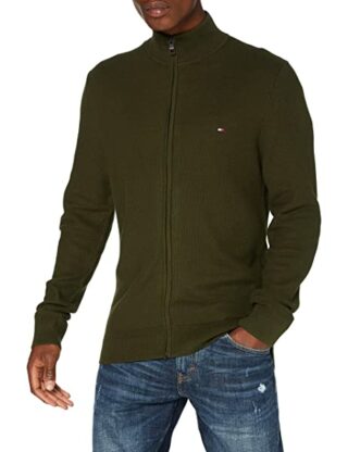 Tommy Hilfiger Honeycomb Strickjacke Herren, Grün