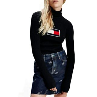 Tommy Hilfiger Kaschmir Pullover Damen, Schwarz
