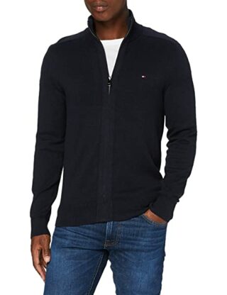 Tommy Hilfiger Pima Kaschmir Strickjacke Herren, Blau