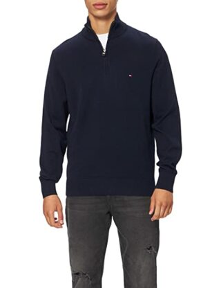 Tommy Hilfiger Pima Strickpullover Herren, Blau