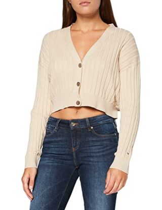 Tommy Jeans Cardigan Damen, Beige