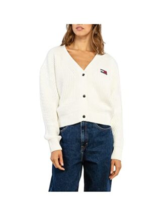 Tommy Jeans Cardigan Damen, Weiß