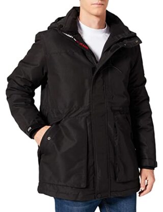 Tommy Jeans Parka Herren, Schwarz