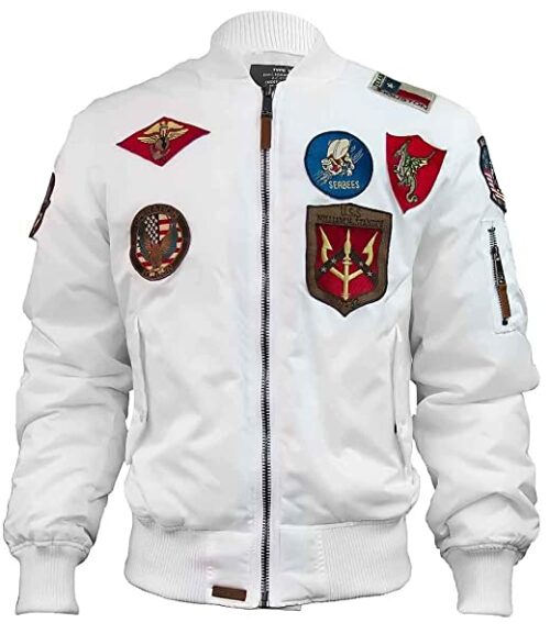 Top Gun MA 1 Bomberjacke Herren, Grau