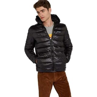 Wrangler Daunenjacke Herren, Schwarz