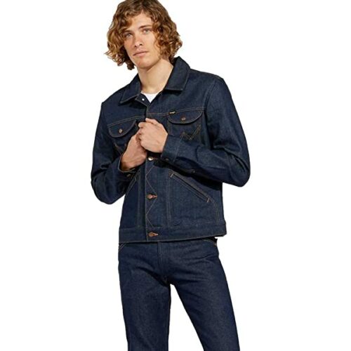 Wrangler Icons Jeansjacke Herren, Blau