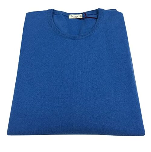 ferrante G33101 Kaschmir Strickpullover Herren, Blau