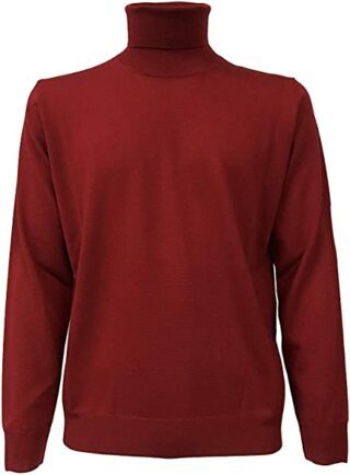 ferrante G422802 Rollkragen Pullover Herren, Rot